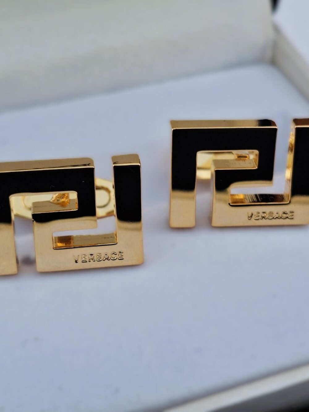 Versace Gold Color Metal Cufflinks - Picture 5 of 8